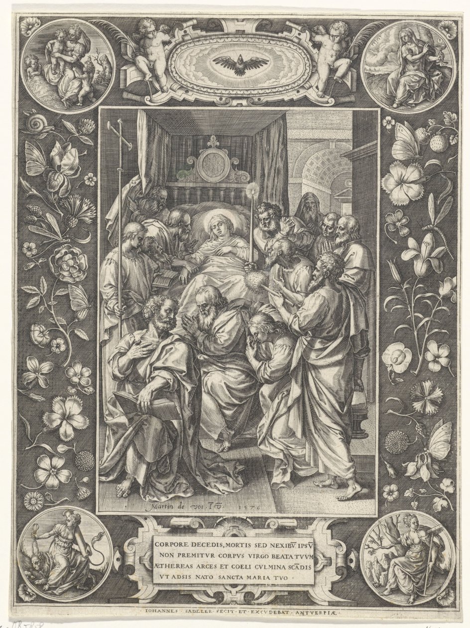 Marys dødsleje af Johann Sadeler (I)