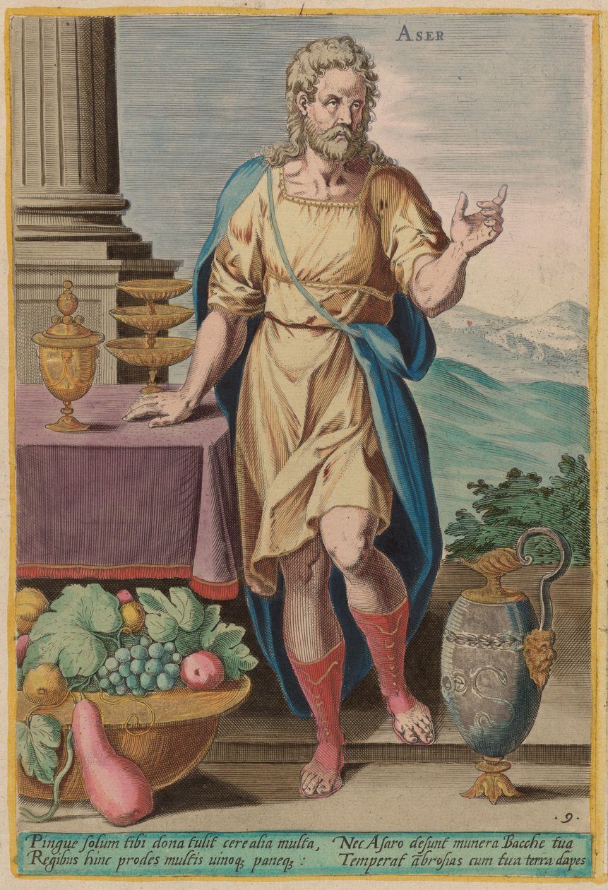 Aser, c. 1585. af Johann Sadeler I