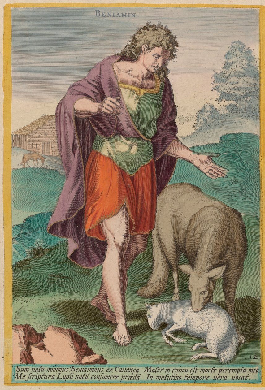 Benjamin, ca. 1585. af Johann Sadeler I