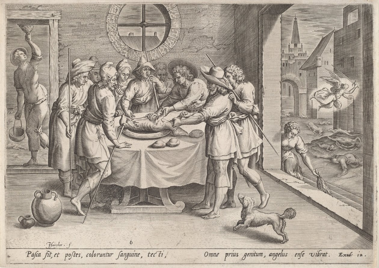 Forberedelse til påsken, ca. 1585. af Johann Sadeler I
