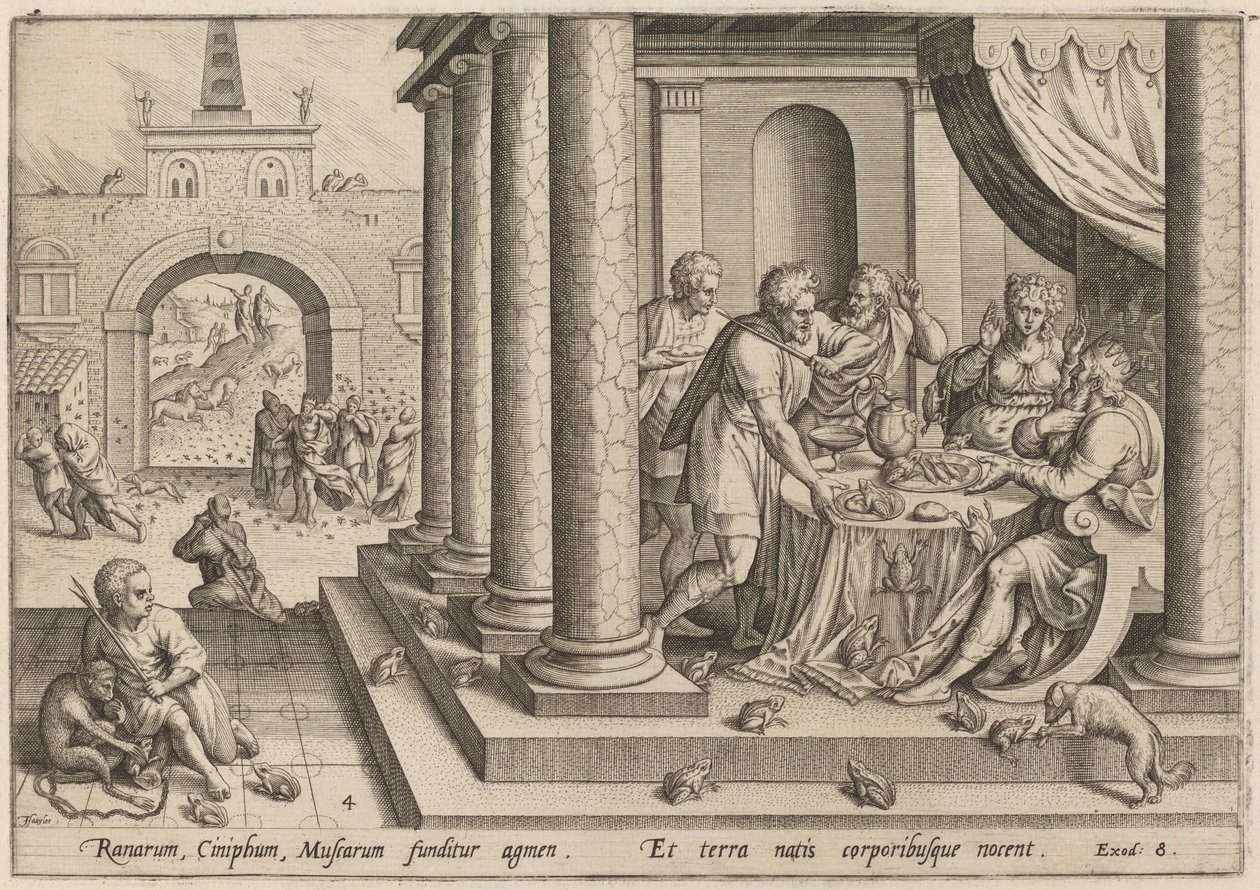 Frøeplagen, 1585. af Johann Sadeler I