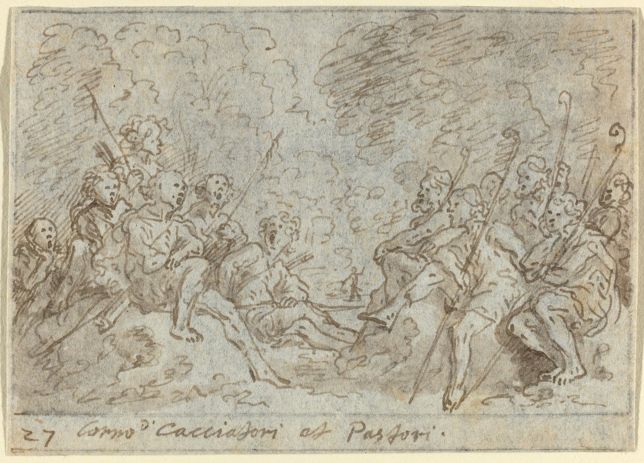 Kor af jægere og hyrder af Johann Wilhelm Baur