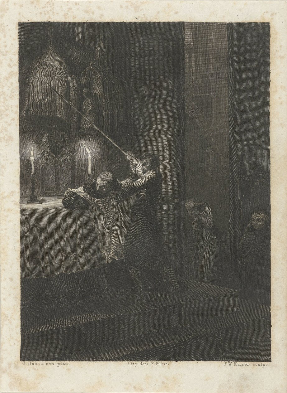 Ødelæggelse af en altertavle af Johann Wilhelm Kaiser (I)