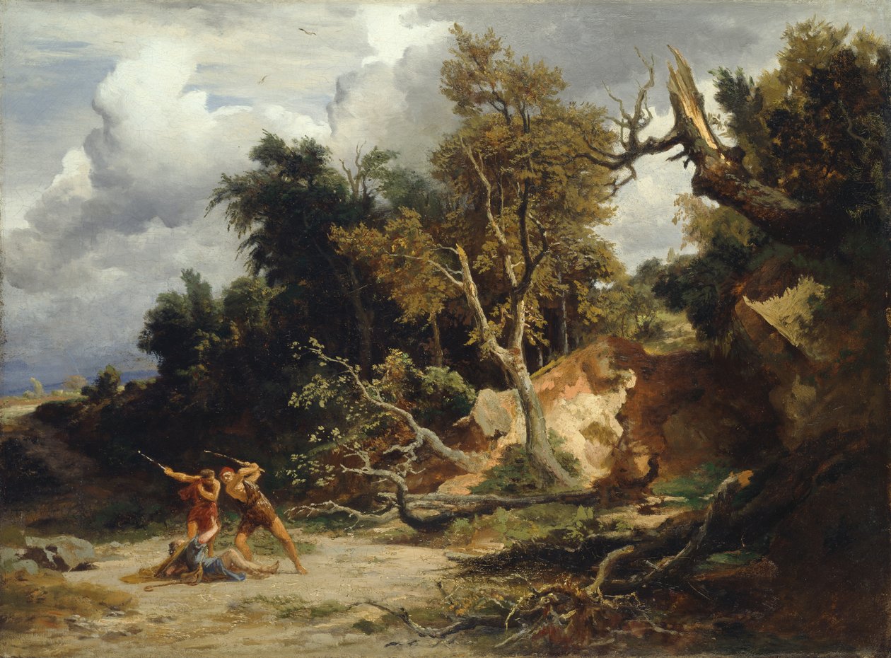Bagholdet (eftermiddag) c.1856 af Johann Wilhelm Schirmer