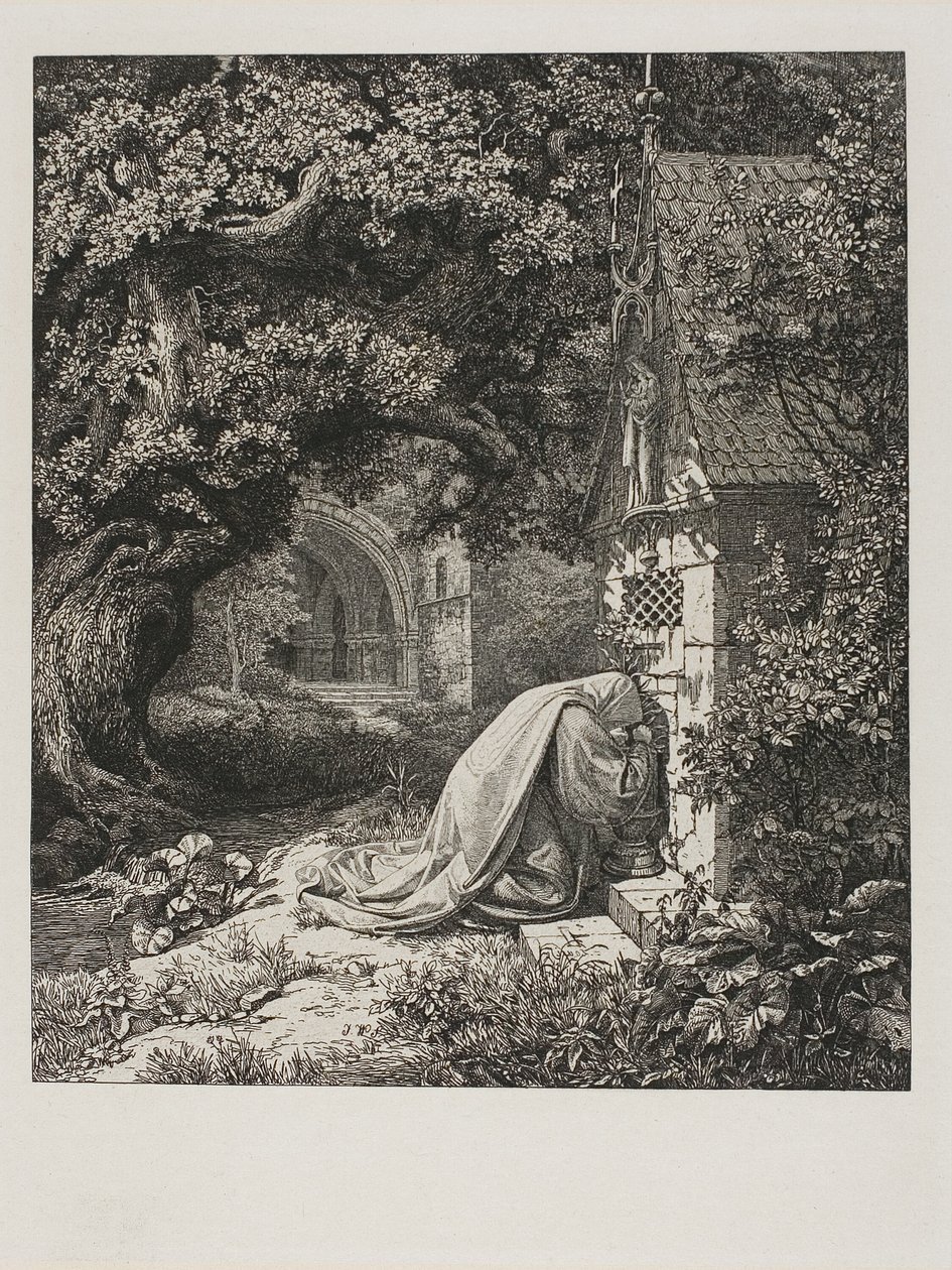 Den bedende nonne af Johann Wilhelm Schirmer
