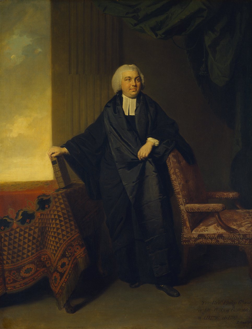 Portræt af pastor Philip Cocks af Johann Zoffany