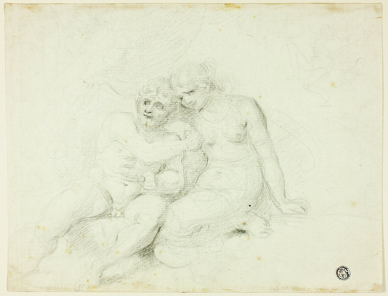Siddende Mand Nær Kvinde af Johann Zoffany