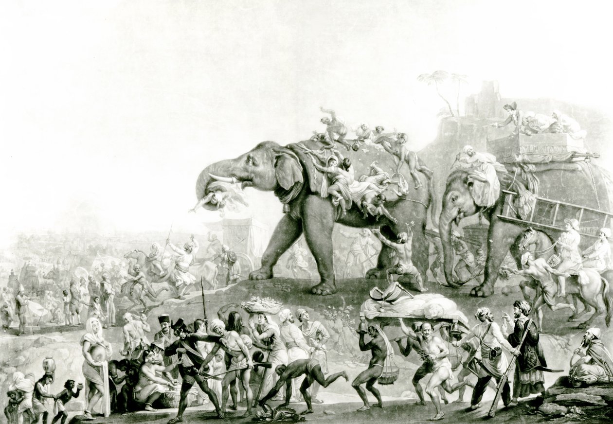 Hyderbacks ambassade i Calcutta, ca. 1800 af Johan Joseph Zoffany