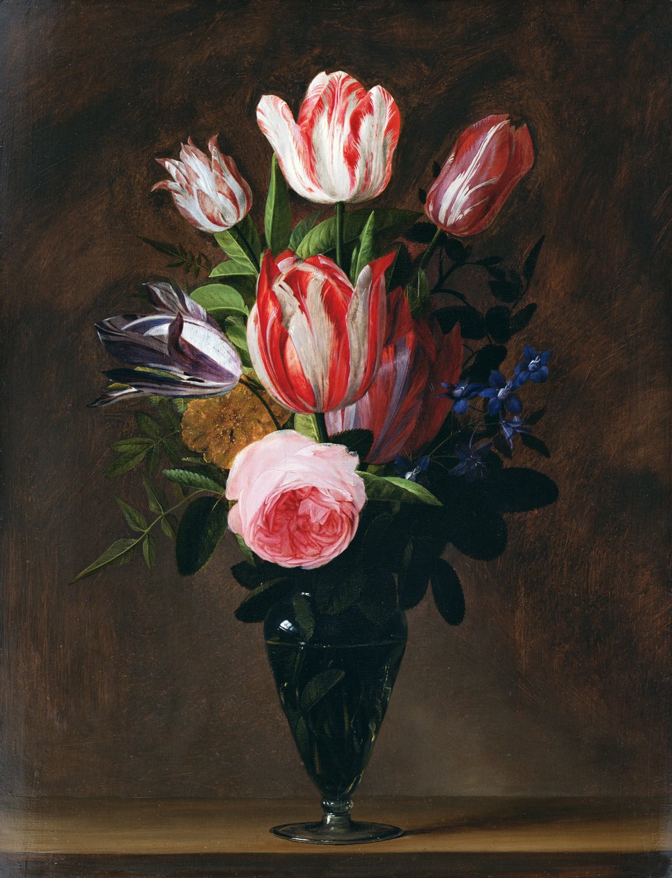Blomster i en vase (panel) af Johannes Antonius van der Baren