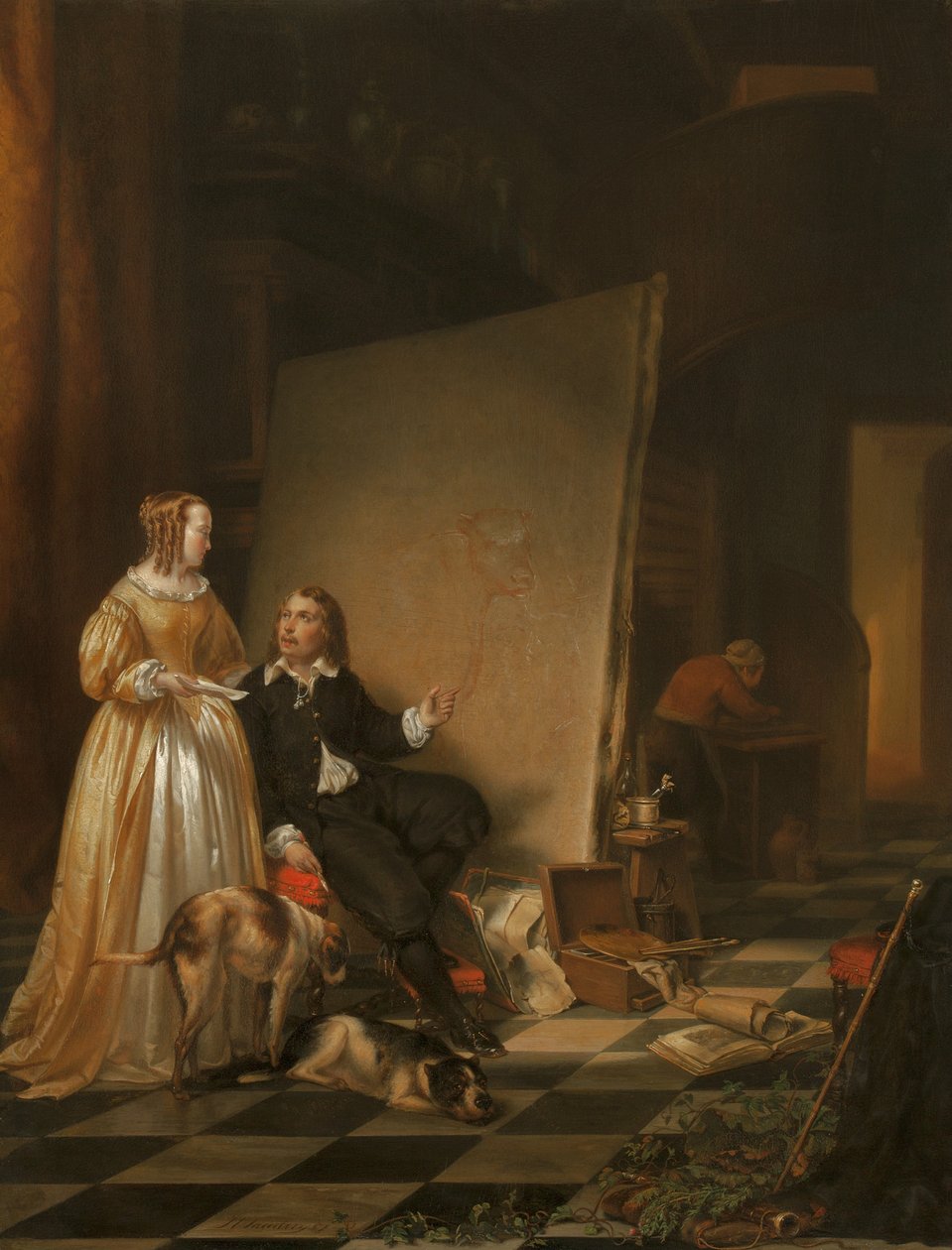 Paulus Potters studie af Johannes Christoffel Vaarberg