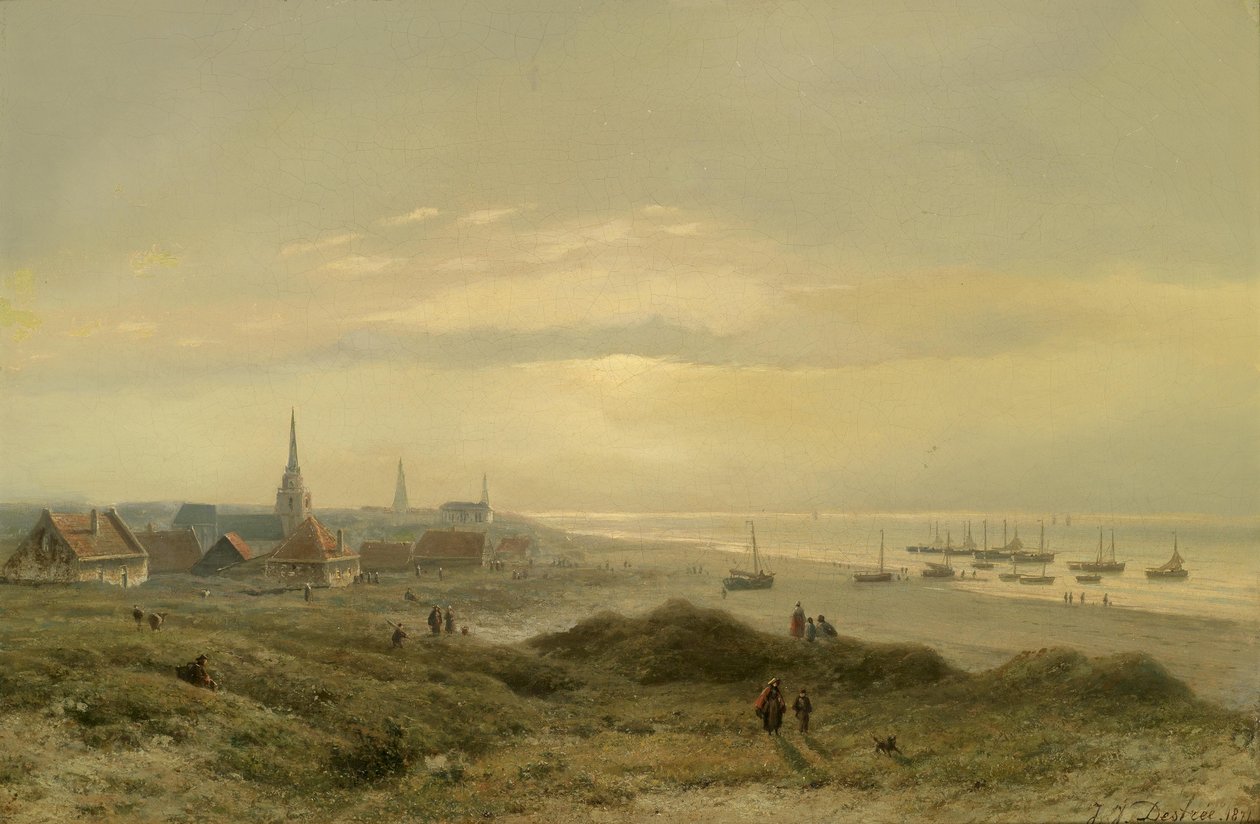 Strand ved Scheveningen af Johannes Joseph Destrée