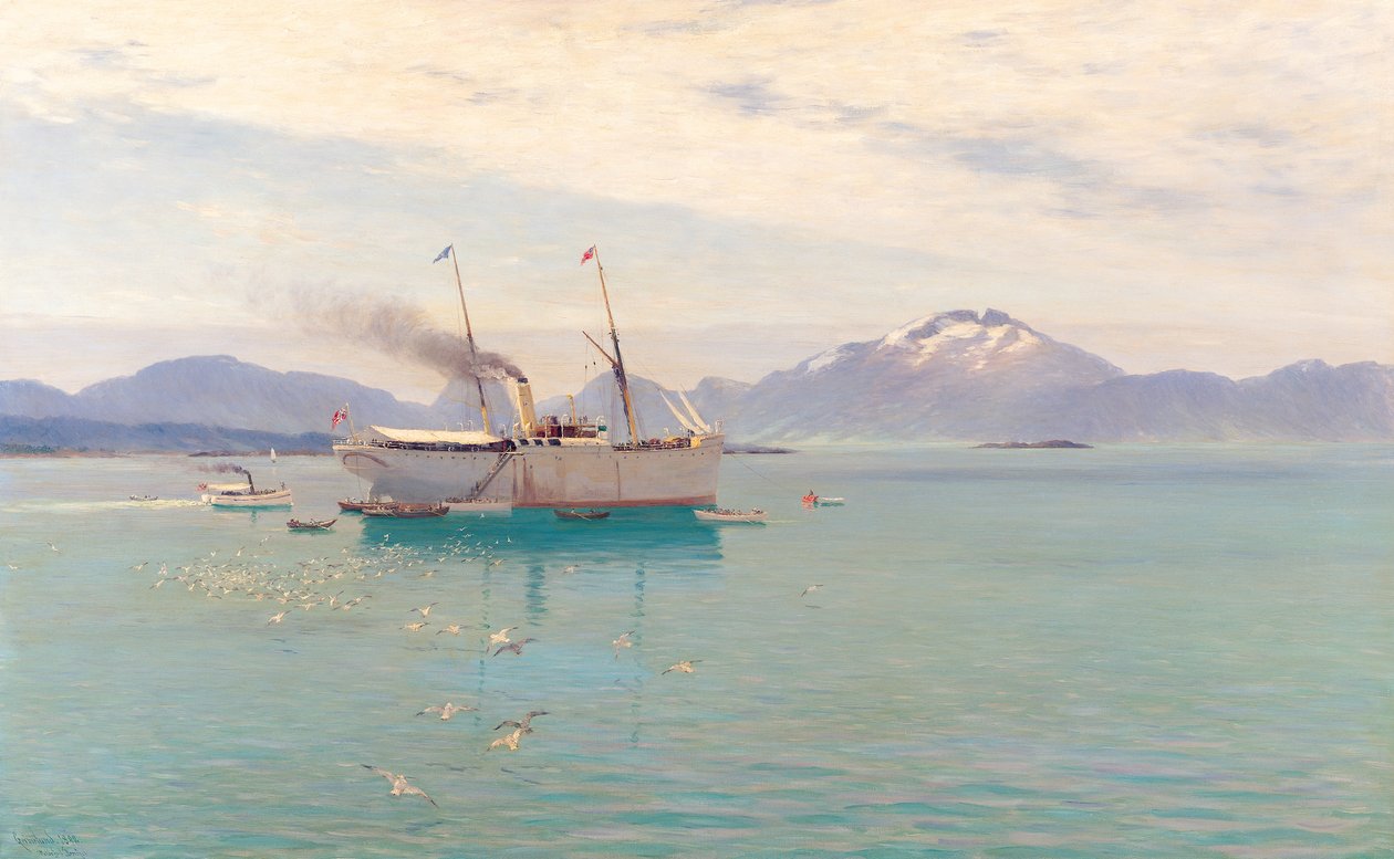 Sommermorgen i Molde, 1892 af Johannes Martin Grimelund