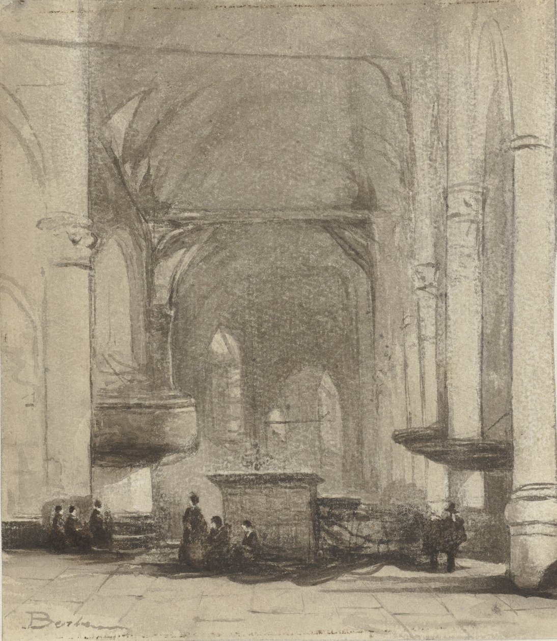Kerkinterieur af Johannes Bosboom
