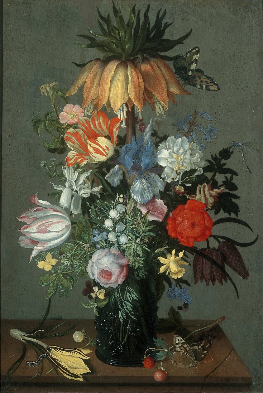 Blomsterstilleben med kejserkrone, 1626 af Johannes Bosschaert