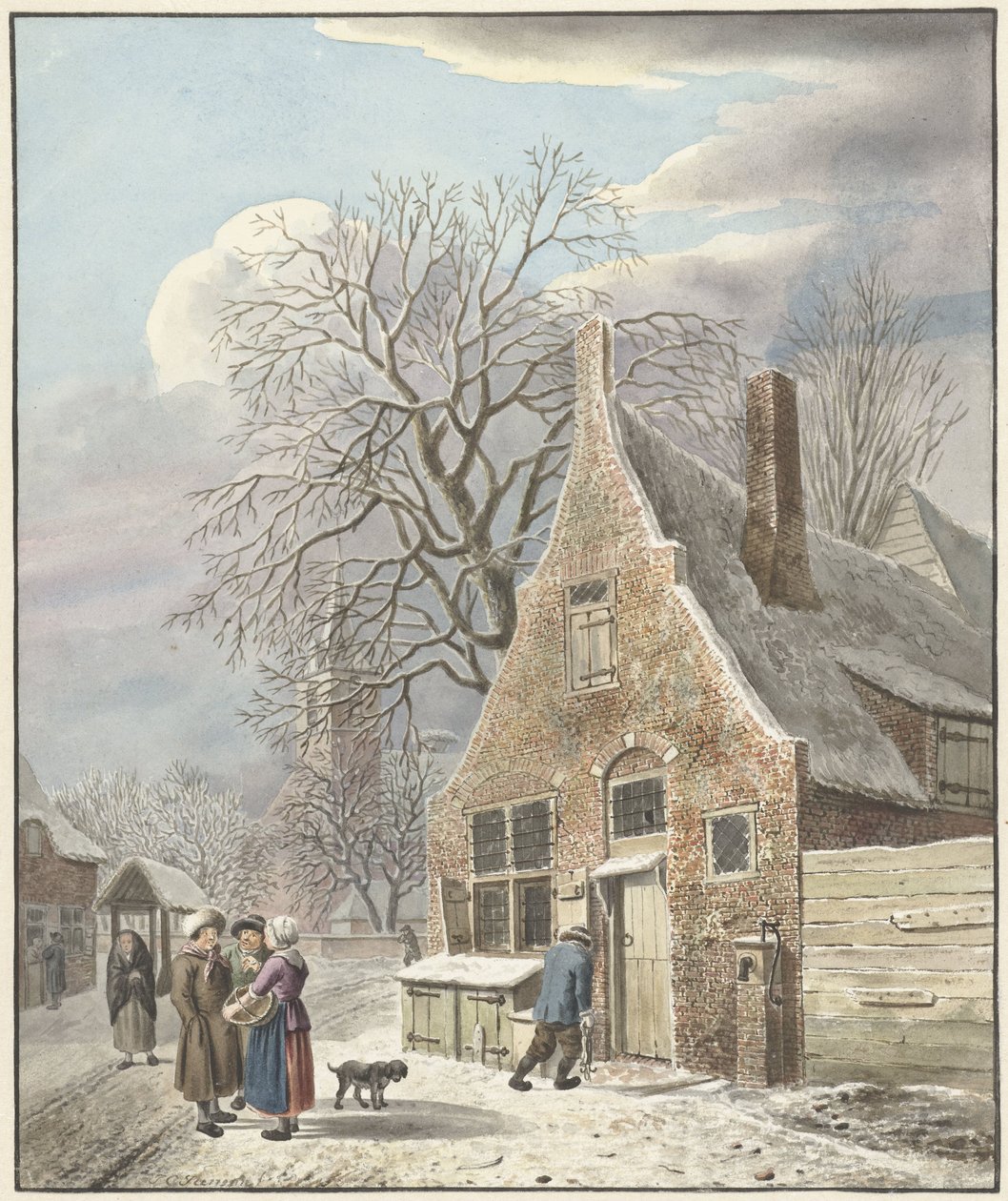 Landsby under sne af Johannes Christiaan Janson