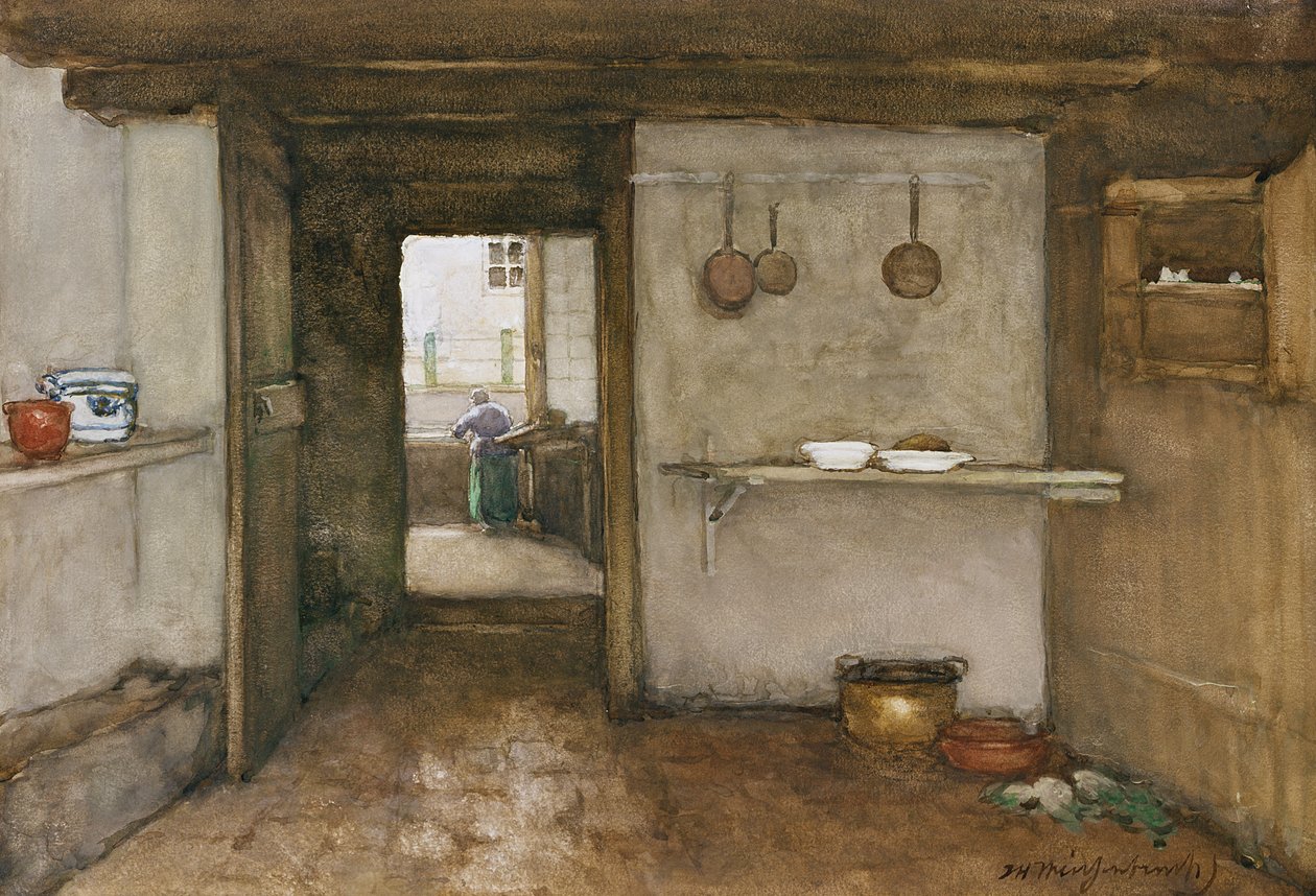 Køkkenindretning, c.1899 af Johannes Hendrik Weissenbruch