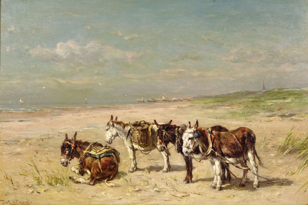 Æsler på stranden af Johannes Hubertus Leonardus de Haas