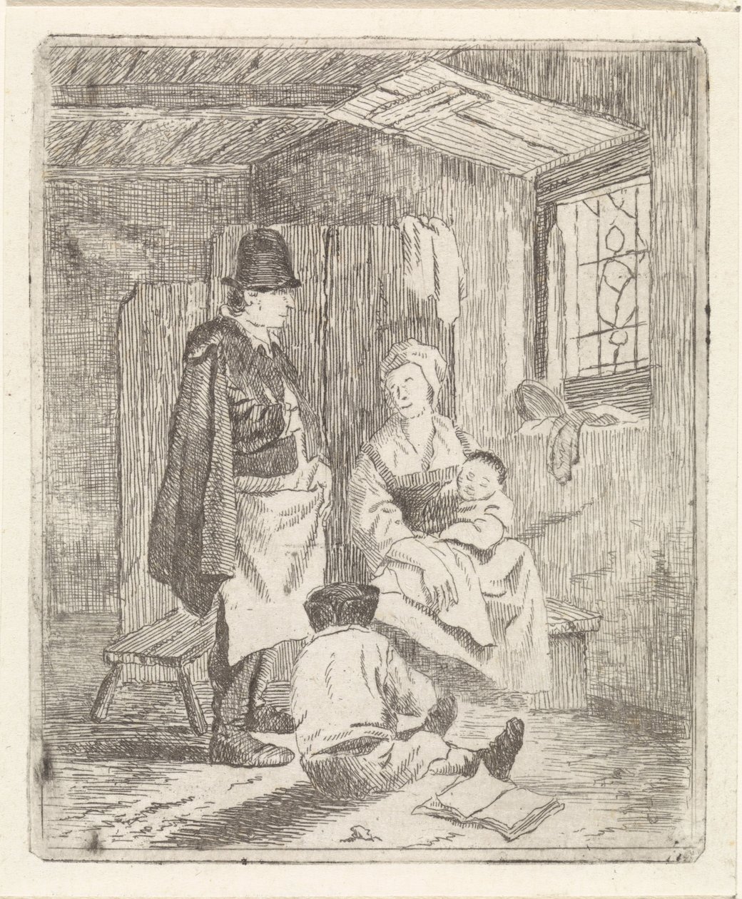 Familie i interiøret af Johannes Janson (possibly)