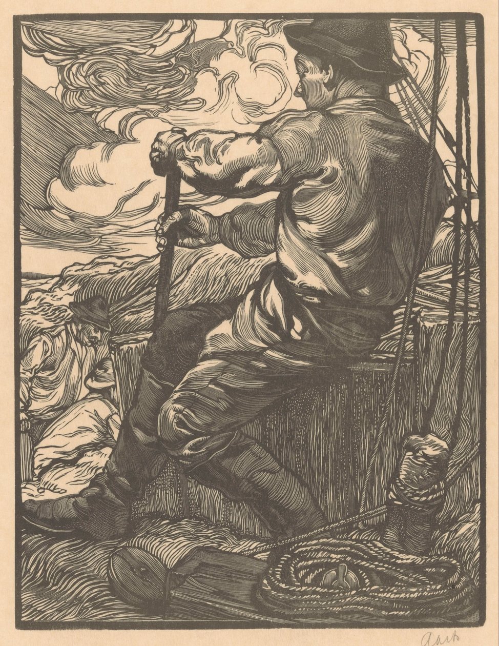 Nysgerrig Arbejder af Johannes Josephus Aarts (signed by artist)