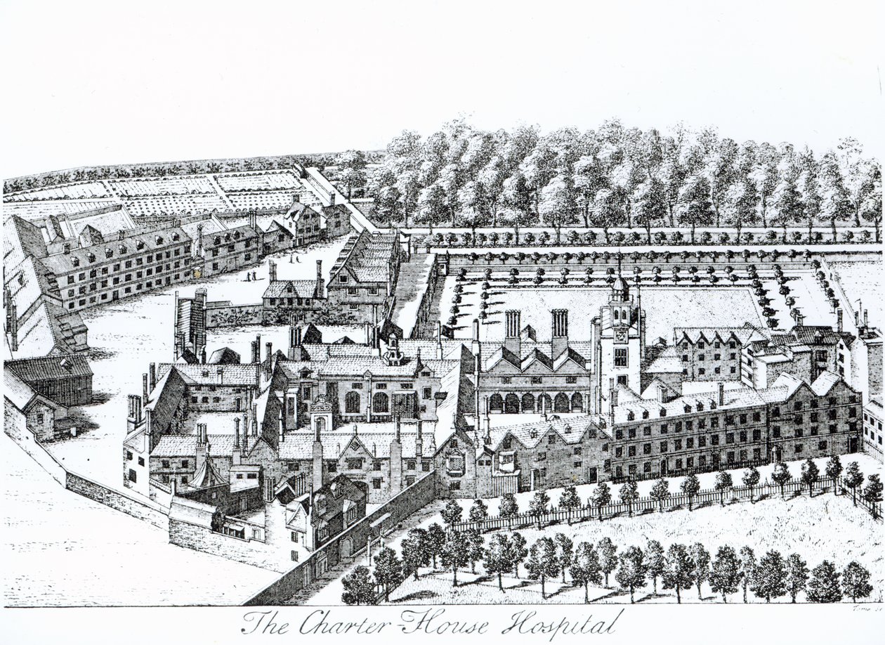 The Charterhouse Hospital, c.1720 af Johannes Kip