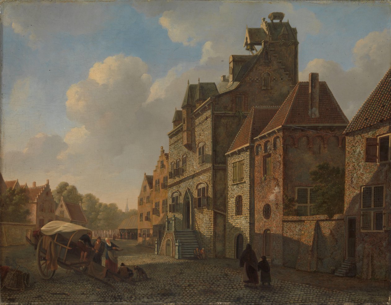 Udsigt i Dordrecht af Johannes Schoenmakers