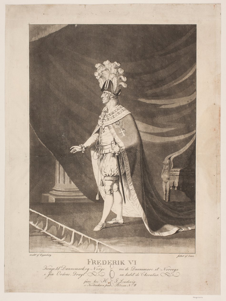 Frederik VI i ordensdragt af Johannes Senn