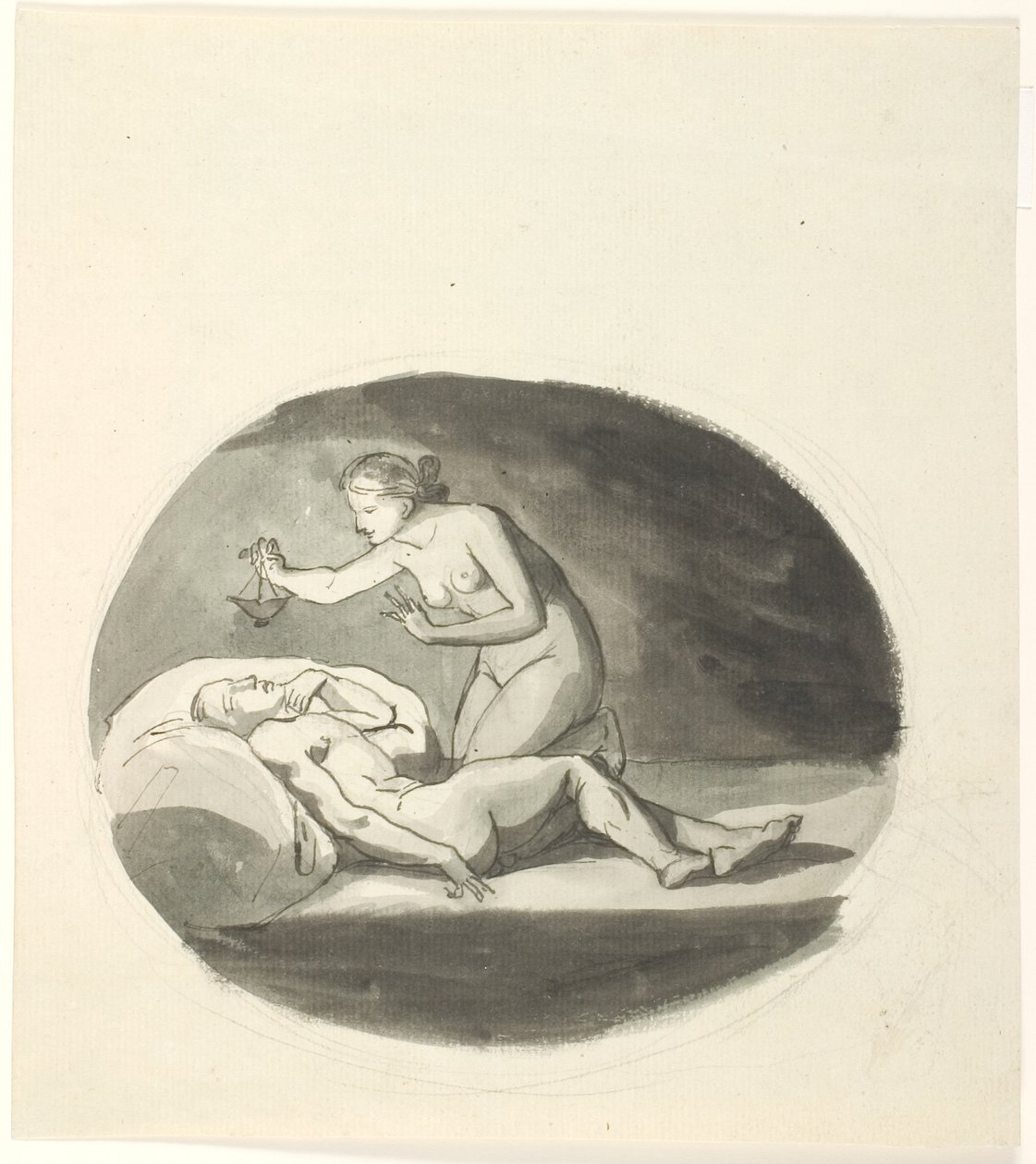 Psyche og den sovende Amor af Johannes Senn