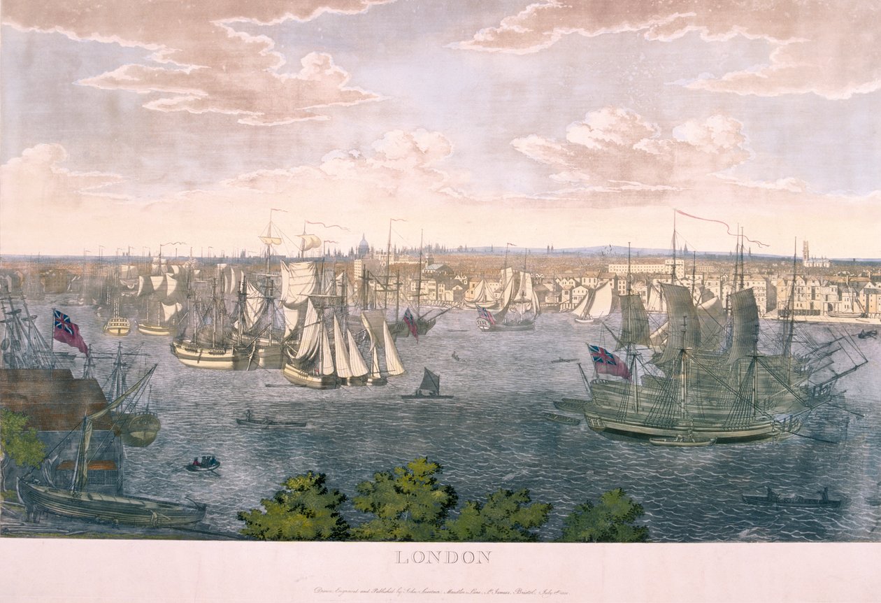 Udsigt over London, 1801 af Johannes Swertner