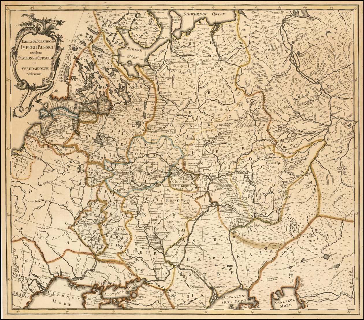 1760-kort over Rusland af Johannes Treskot af Johannes Treskot