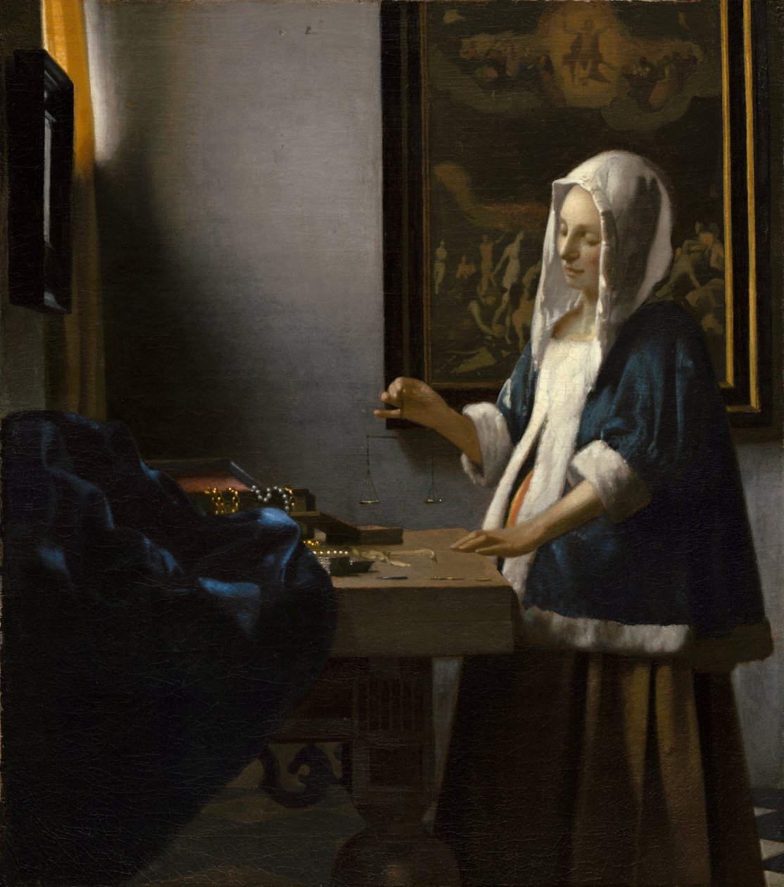 Kvinde holder en balance af Johannes Vermeer