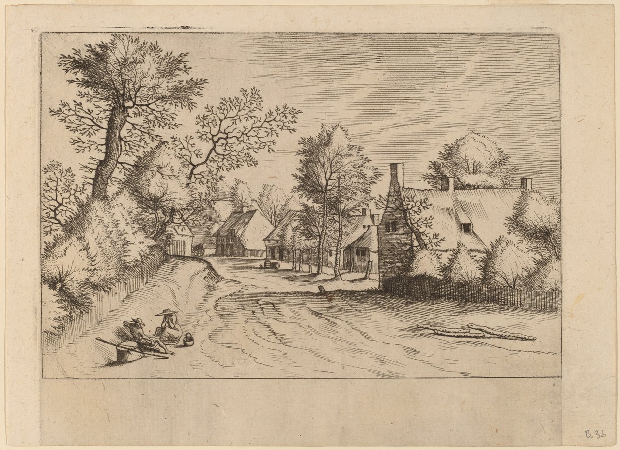 Landsbyvej af Johannes van Doetechum, the Elder and Lucas