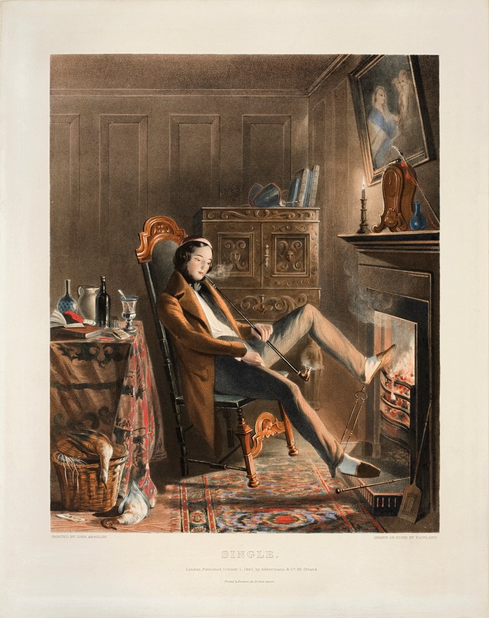 Single, litho af Thomas Fairland (1804-52), udgivet af Ackermann og Co., 1840 af John Absolon