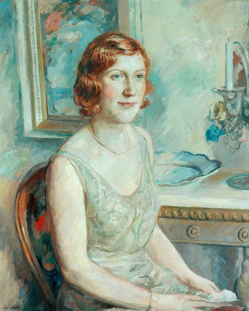 Portræt af en ung dame af John Albert Cooper