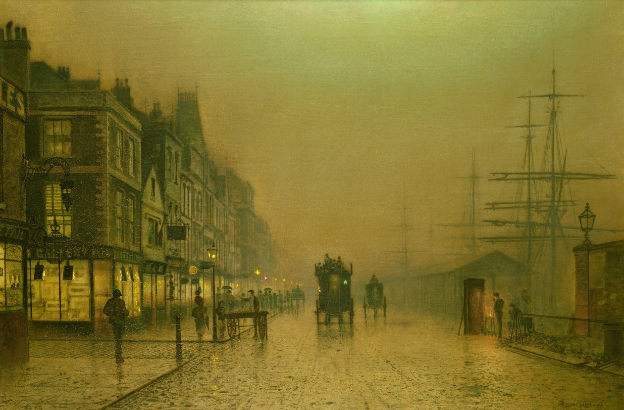Liverpool Docks af John Atkinson Grimshaw