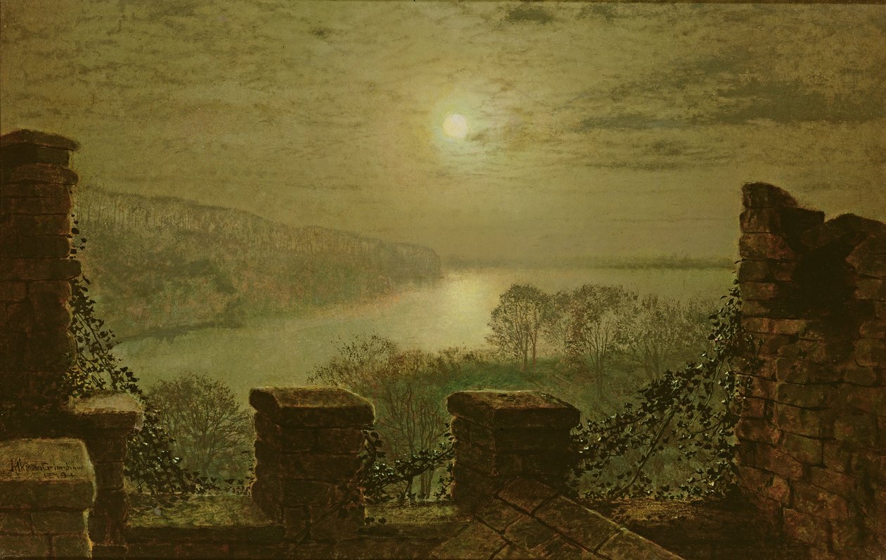 Roundhay Park fra slottet, 1879 af John Atkinson Grimshaw