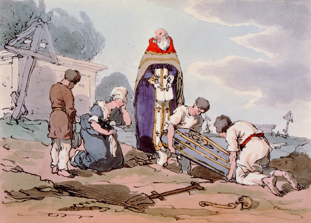 Begravelse, ætset af kunstneren, udgivet 1804 af John Augustus Atkinson