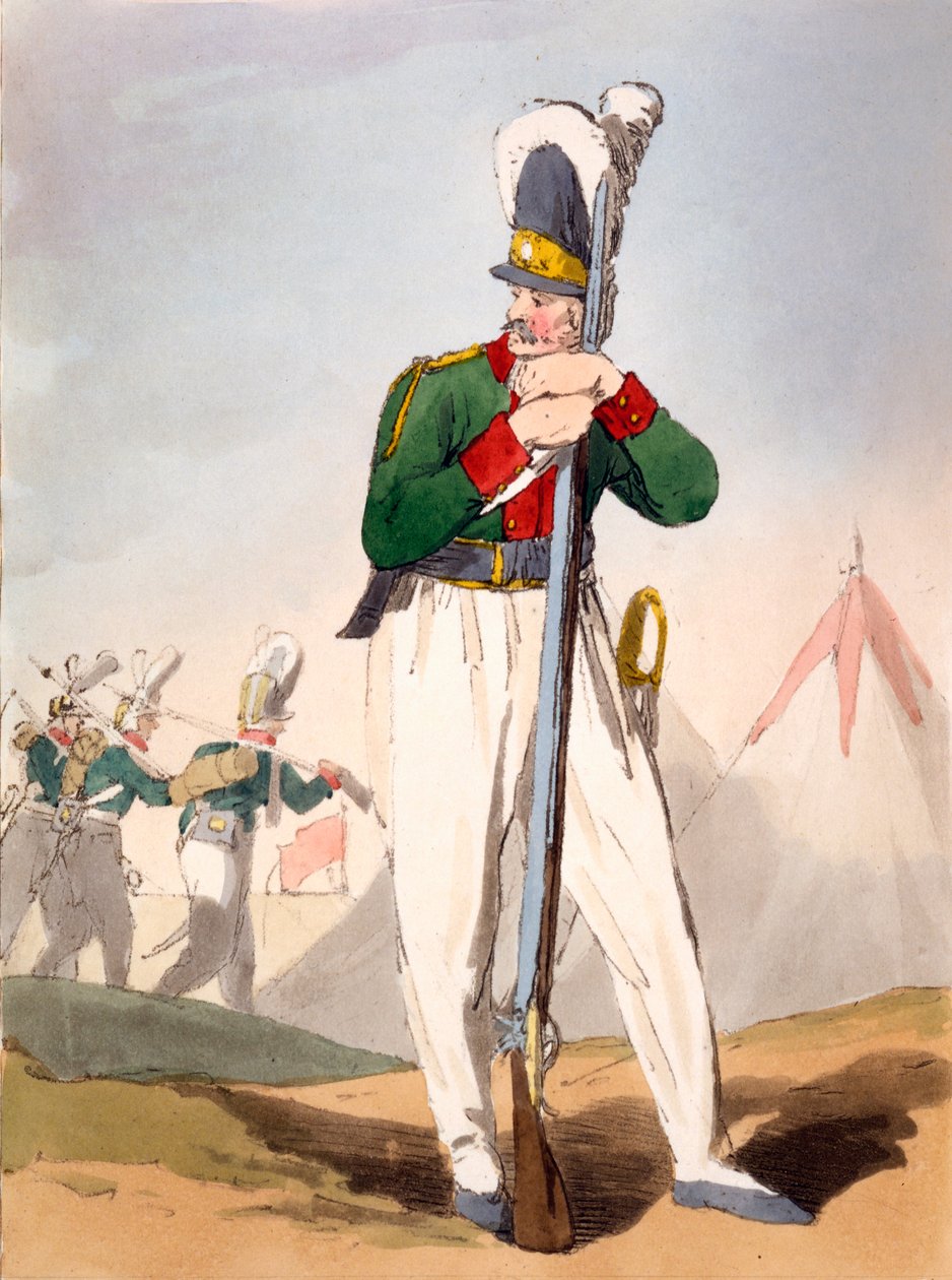Russisk soldat, illustration fra 