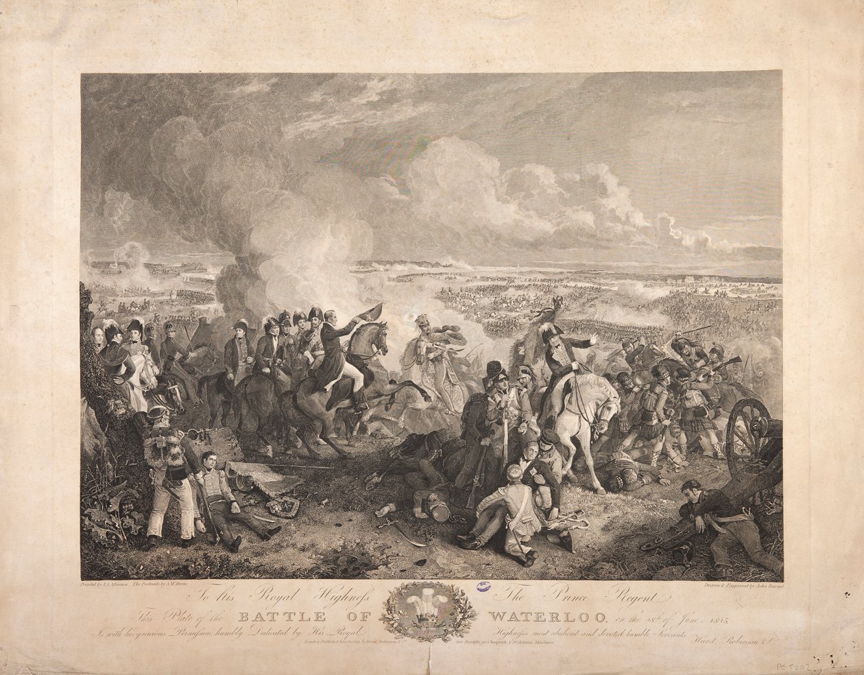 Slaget ved Waterloo, indgraveret af John Burnet, 1819 af John Augustus Atkinson