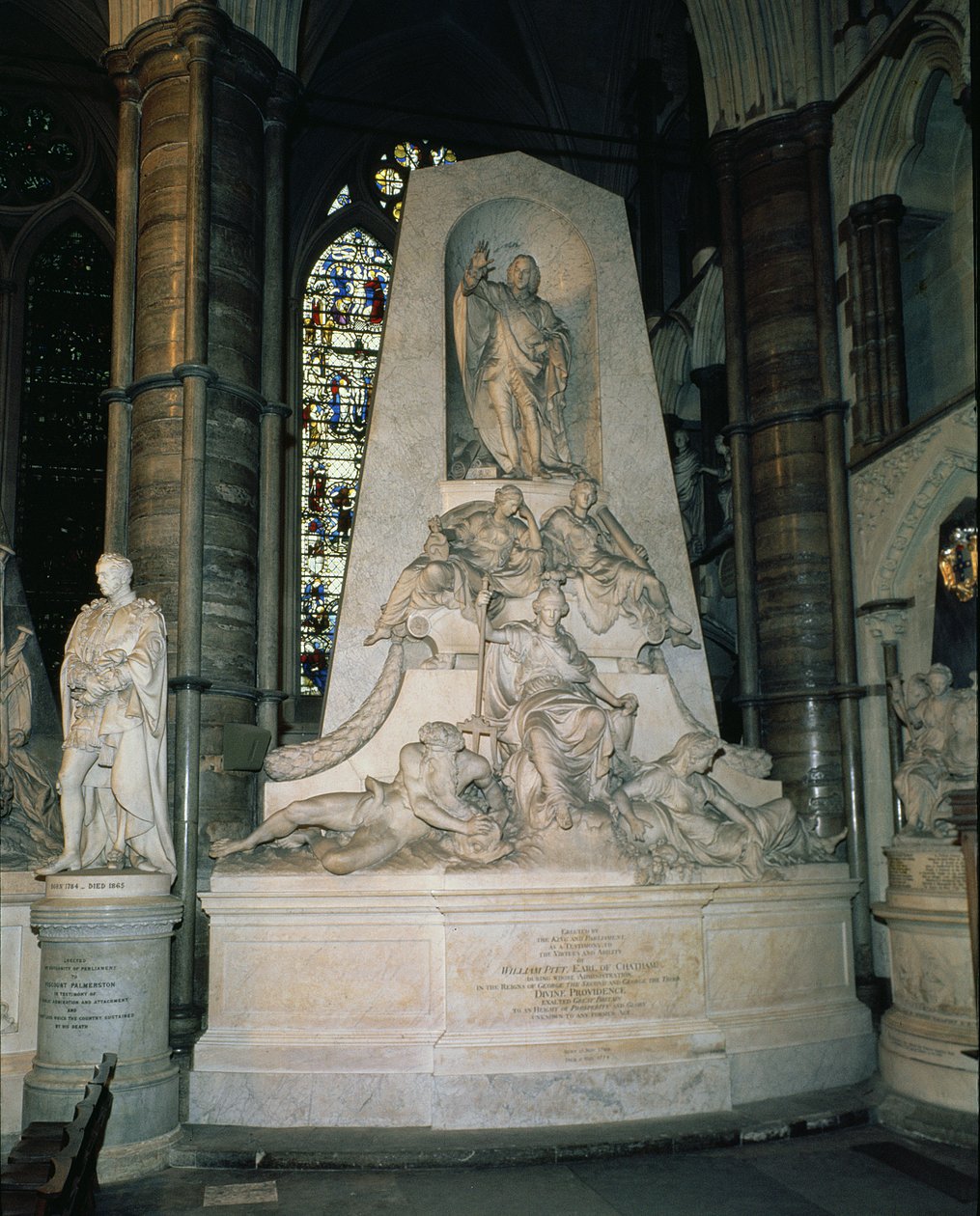Monument til William Pitt den Ældre, 1. jarl af Chatham (1708-1778) (marmor) af John Bacon