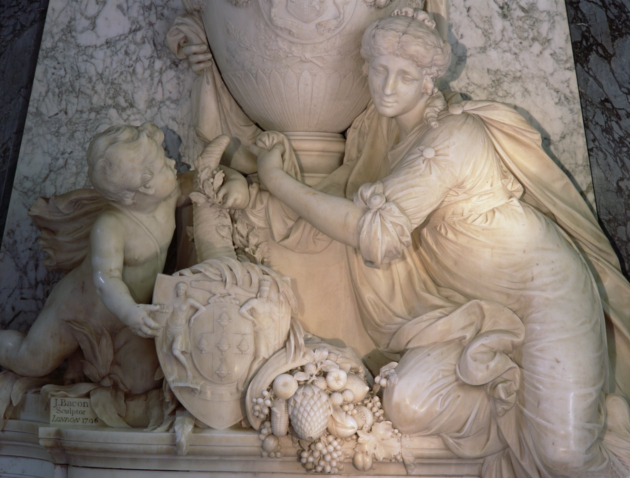 Monument for jarlen af Effingham, 1796 marmor detalje af 402716 af John Bacon