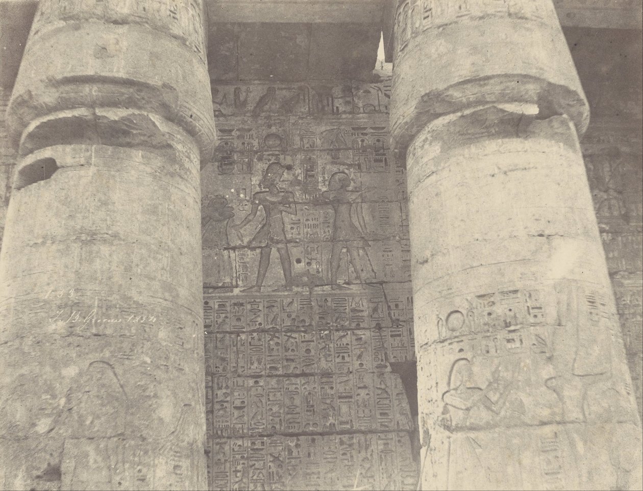 (Medinet Habu, Ramses Méïamoun -paladset, venstre væg) af John Beasly Greene