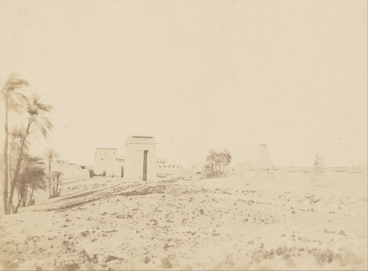(Tempel og palmer, udsigt over ruinerne, Karnak) af John Beasly Greene