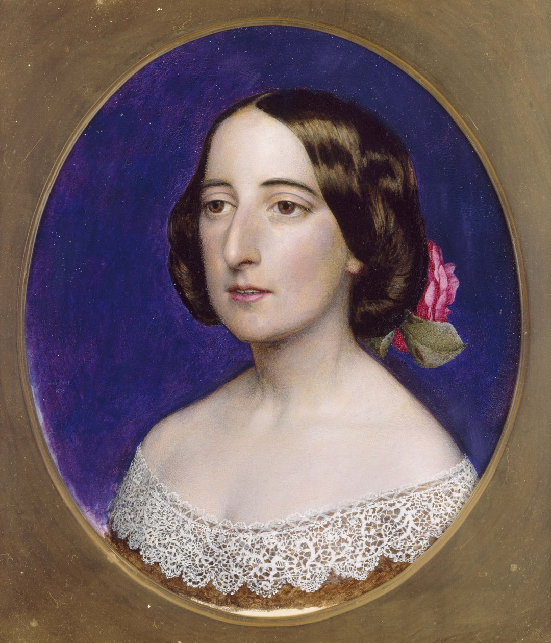 Mrs Coventry Patmore, før 1856 (olie på kort) af John Brett