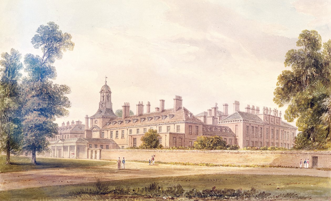 Den sydvestlige udsigt over Kensington Palace, 1826 af John Chessell Buckler