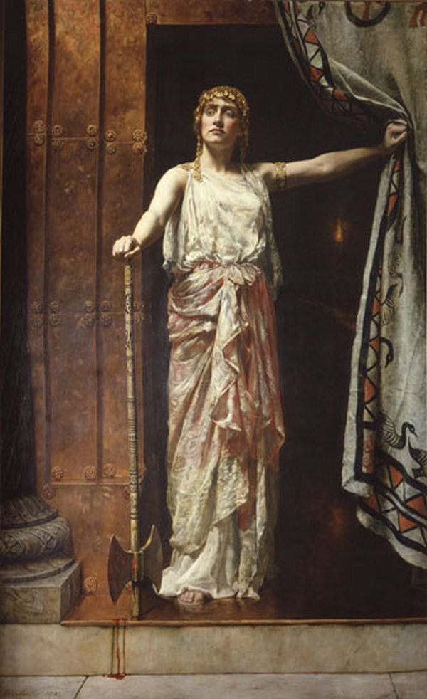  Clytemnestra efter mordetFrancais : Clytemnestre apres le meurtren af John Collier