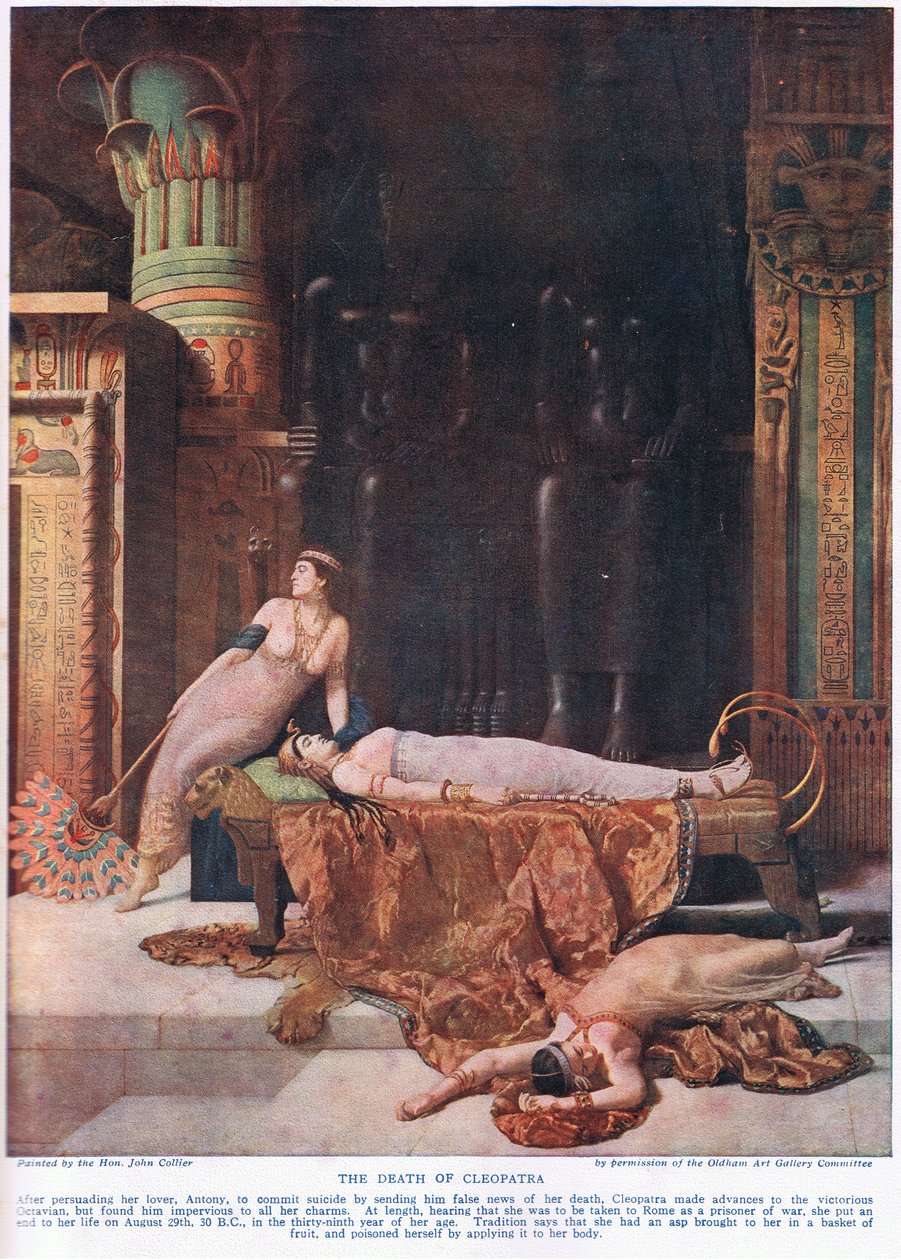 Cleopatras død, ca. 1920 af John Collier
