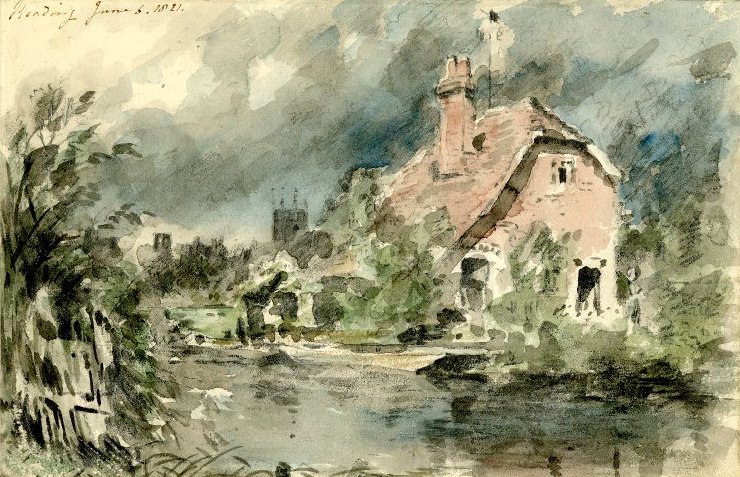 Et sommerhus nær Reading af John Constable