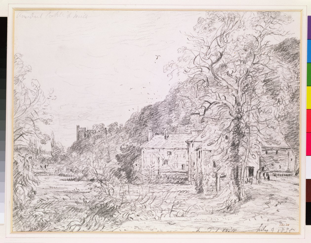 Arundel Mølle og Slot, 1835 (tegning) af John Constable