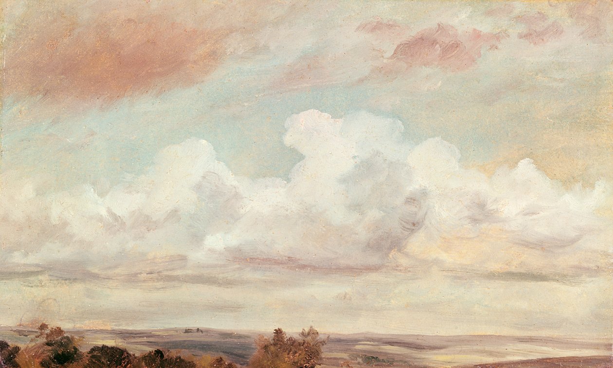 Cumulusskyer over et landskab, 1822 af John Constable