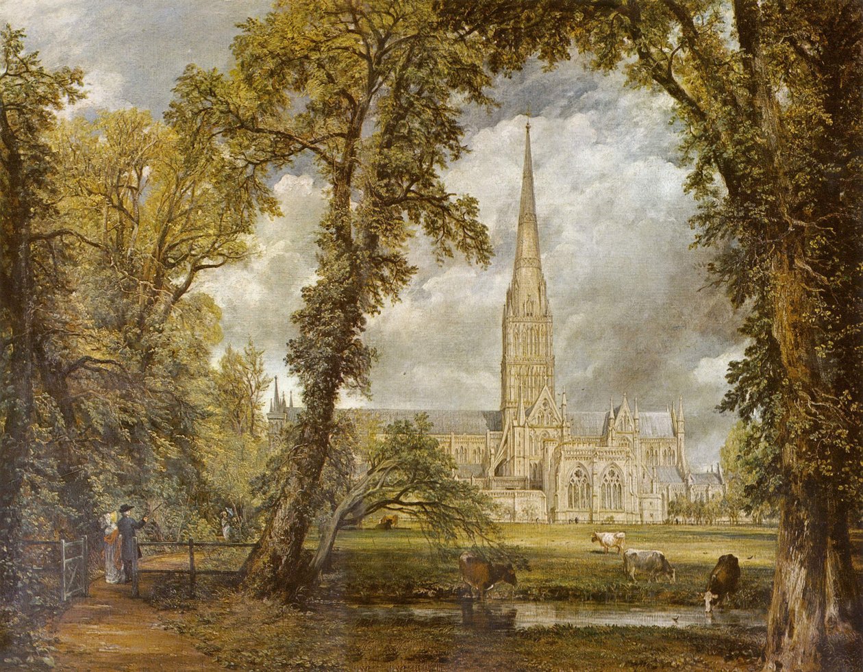 Salisbury Cathedral set fra Bishop